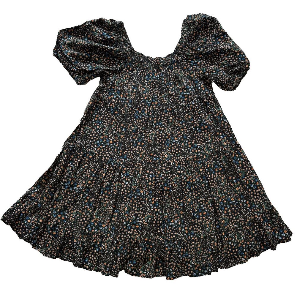 Wild Fable flower print black mini dress, off shoulder dress, x small size